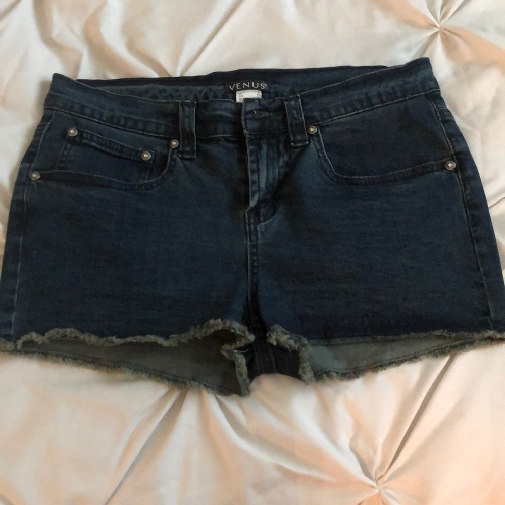 Dark denim shorts